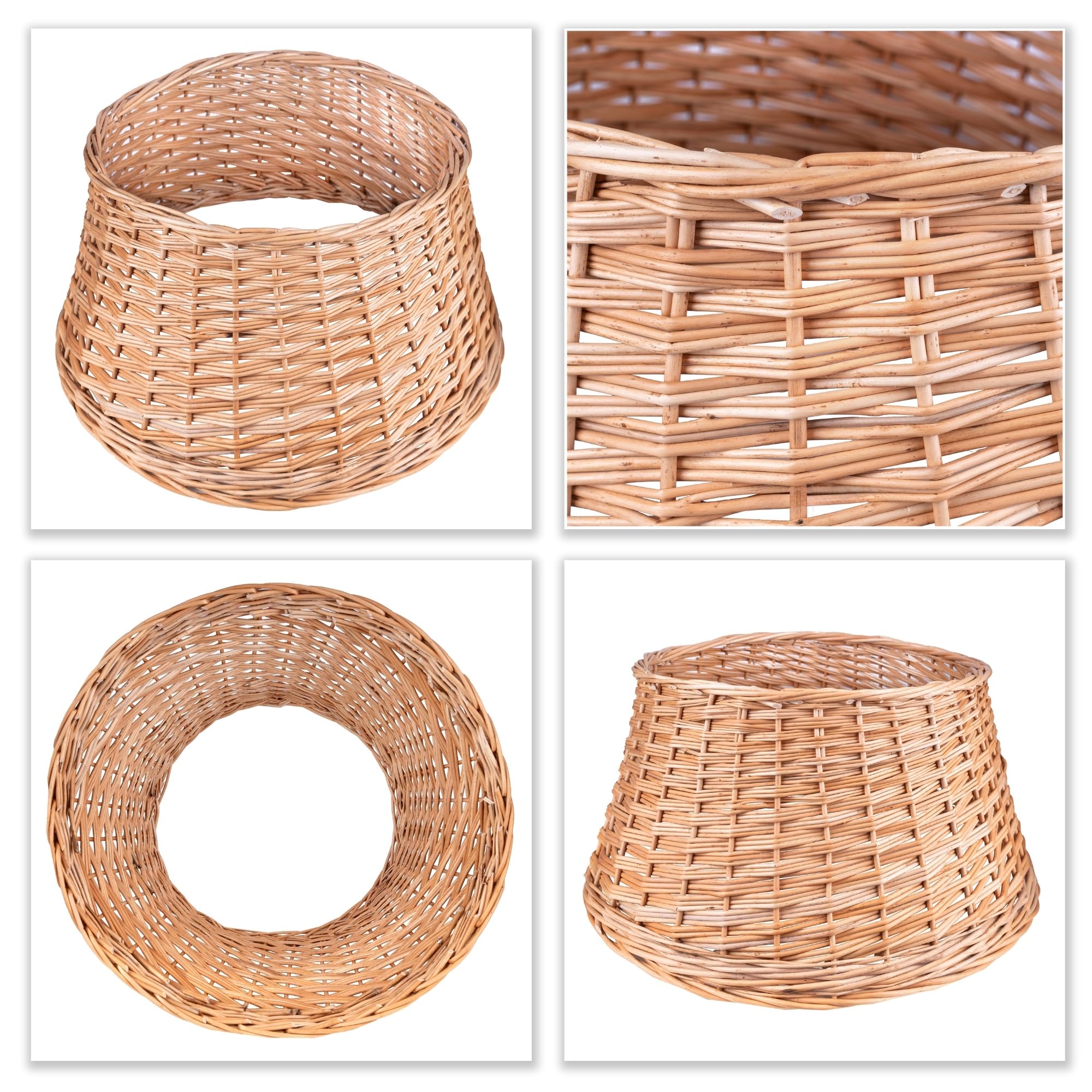 Creative Home Collare Albero Natale Vimini Naturale Ø 52x27 cm