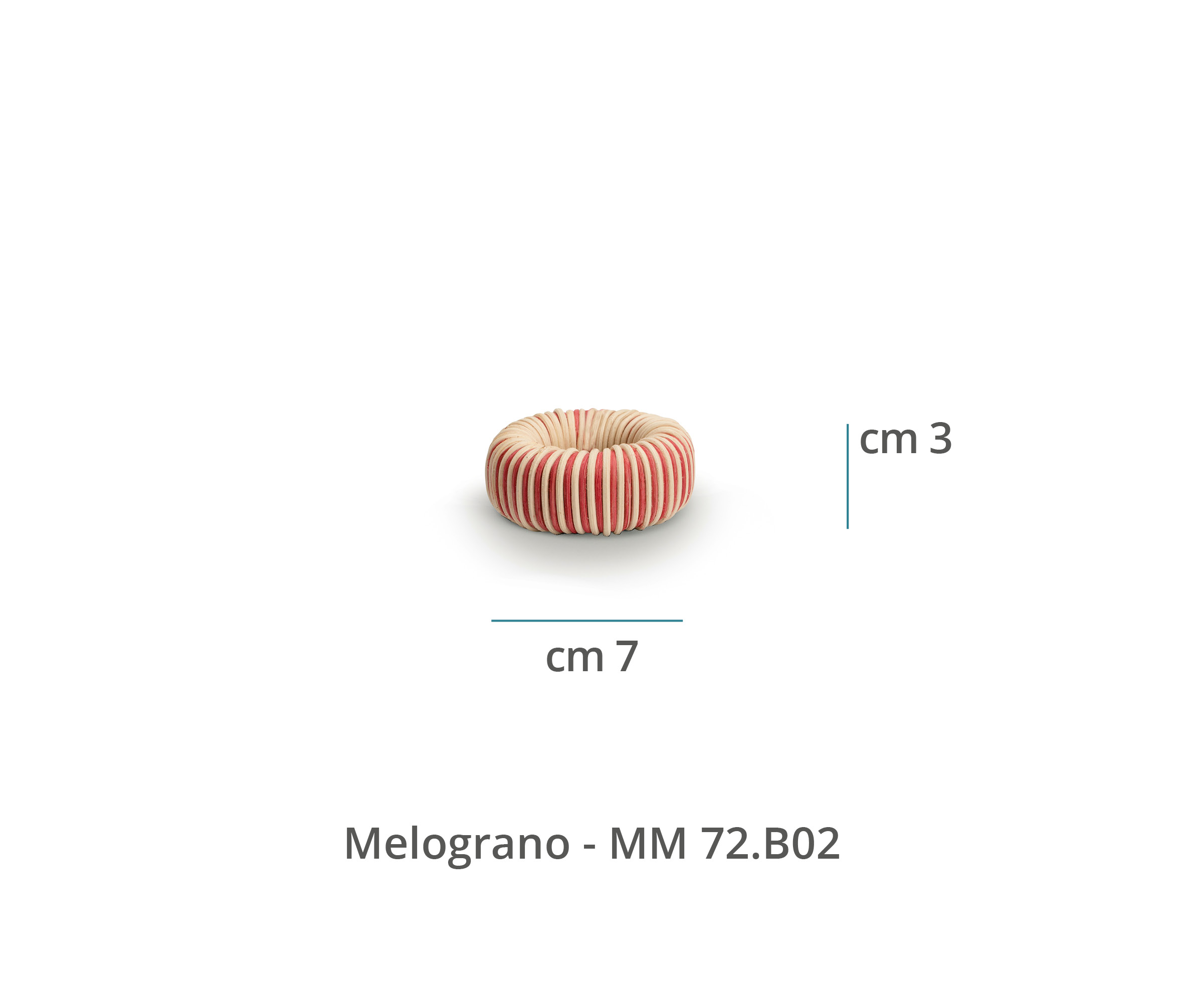 Mila Maurizi Mélodie Melograno b-02 anello portatovaglioli rosa