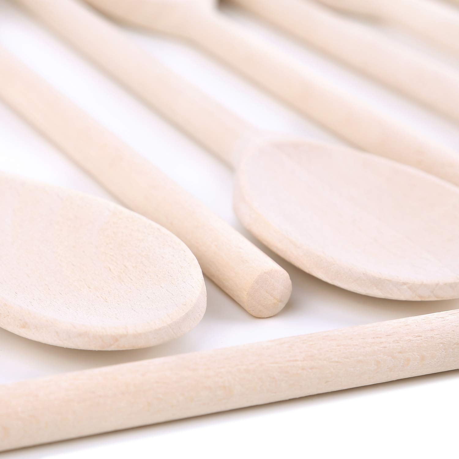 Creative Home Set 10 Cucchiai Legno di Faggio 30 cm