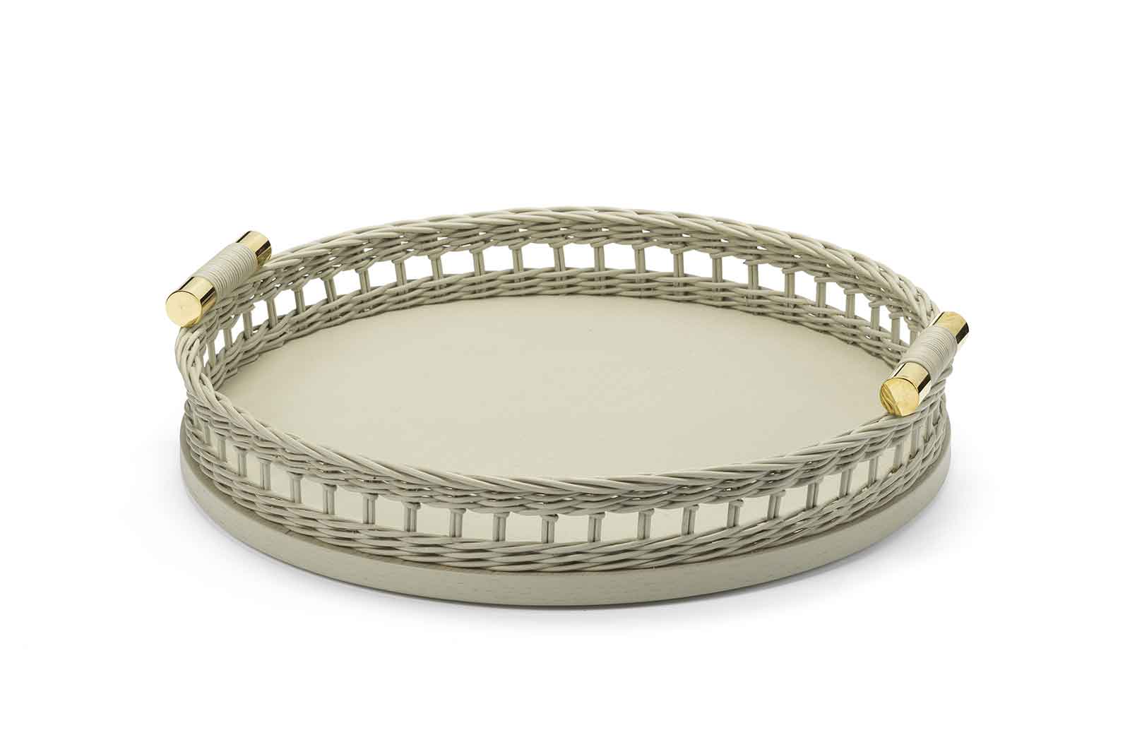 Mila Maurizi Suzette 02 vassoio tondo legno ottone