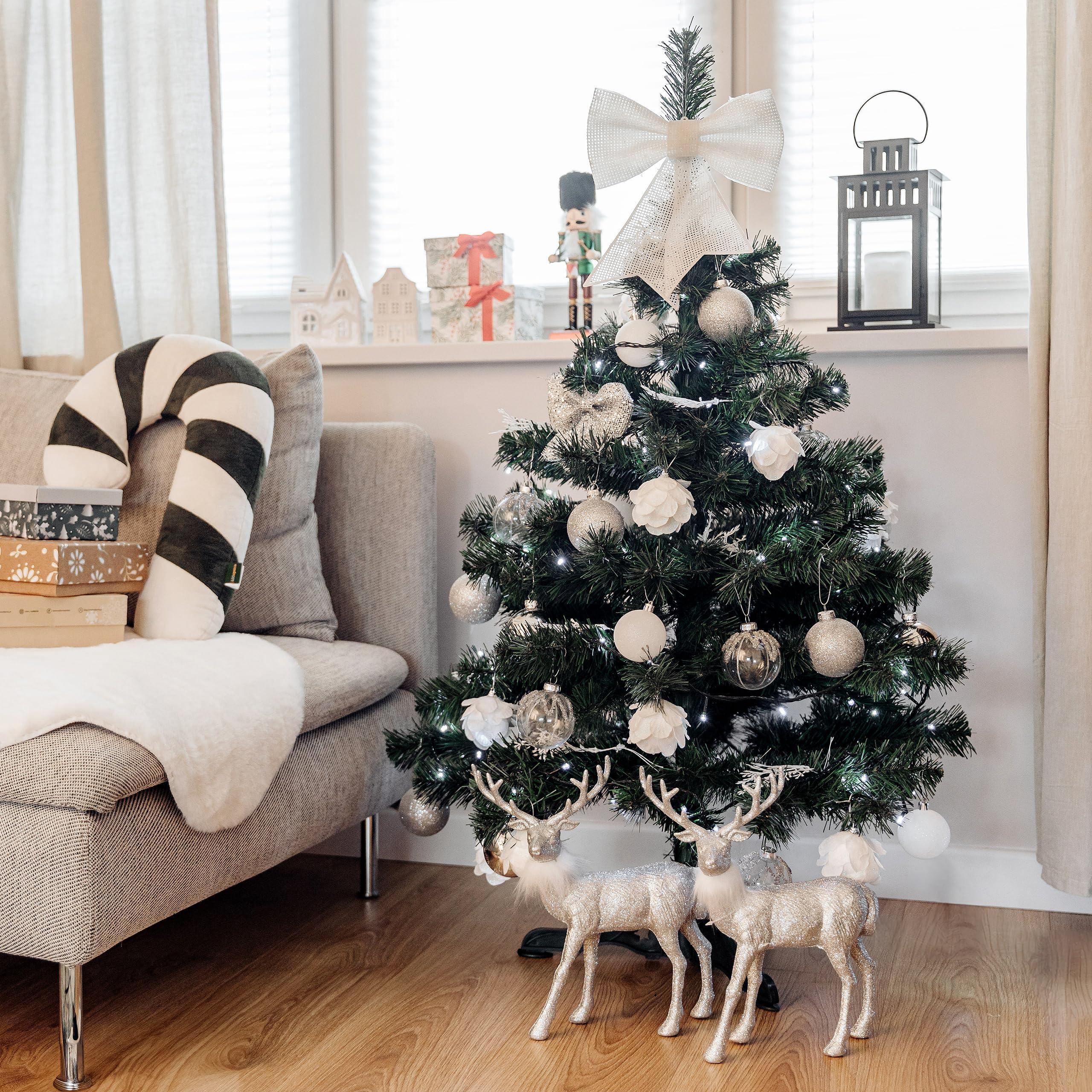 Creative Home Albero di Natale 120cm Verde Folto da Terra