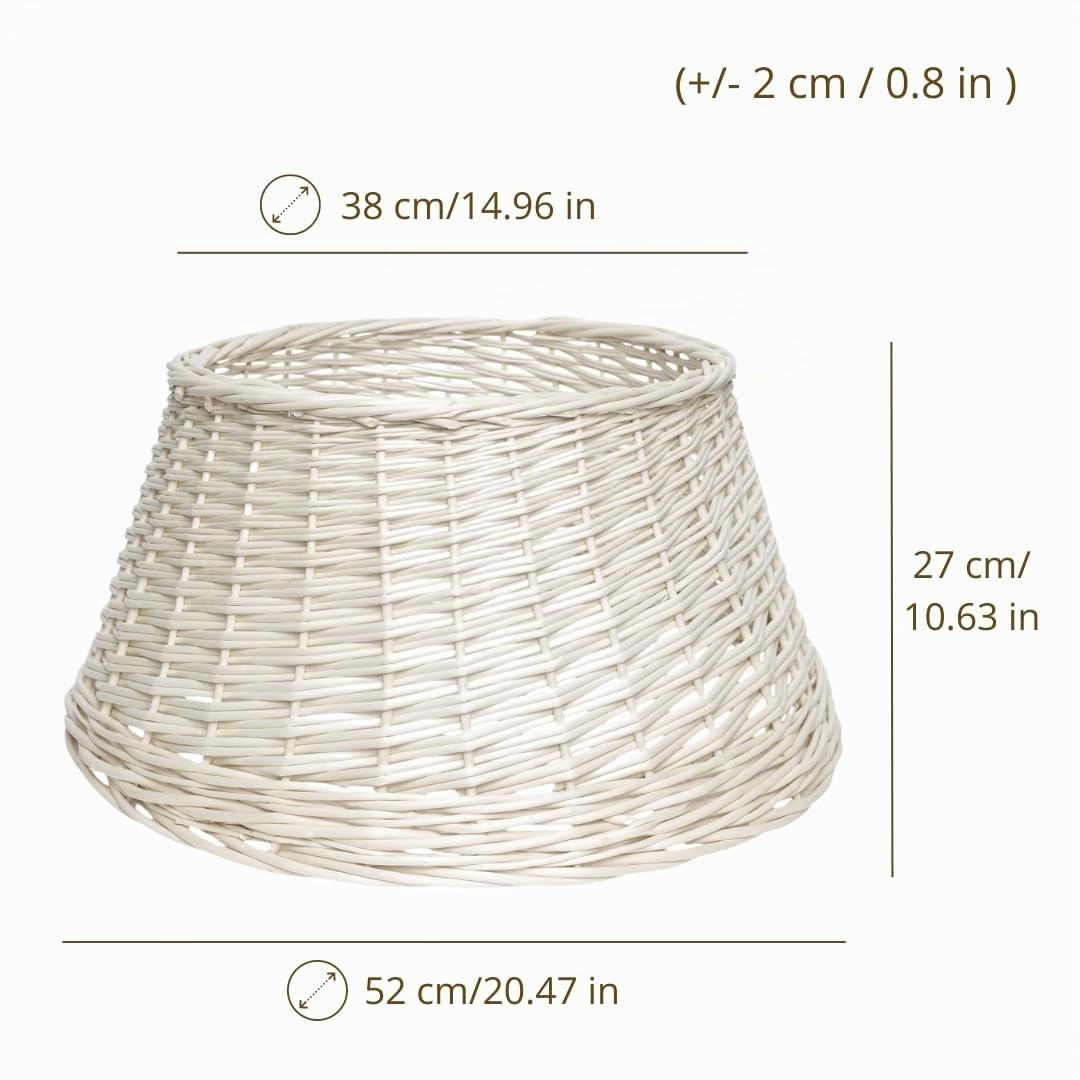 Creative Home Collare Albero Natale Vimini Bianco Ø 52x27 cm