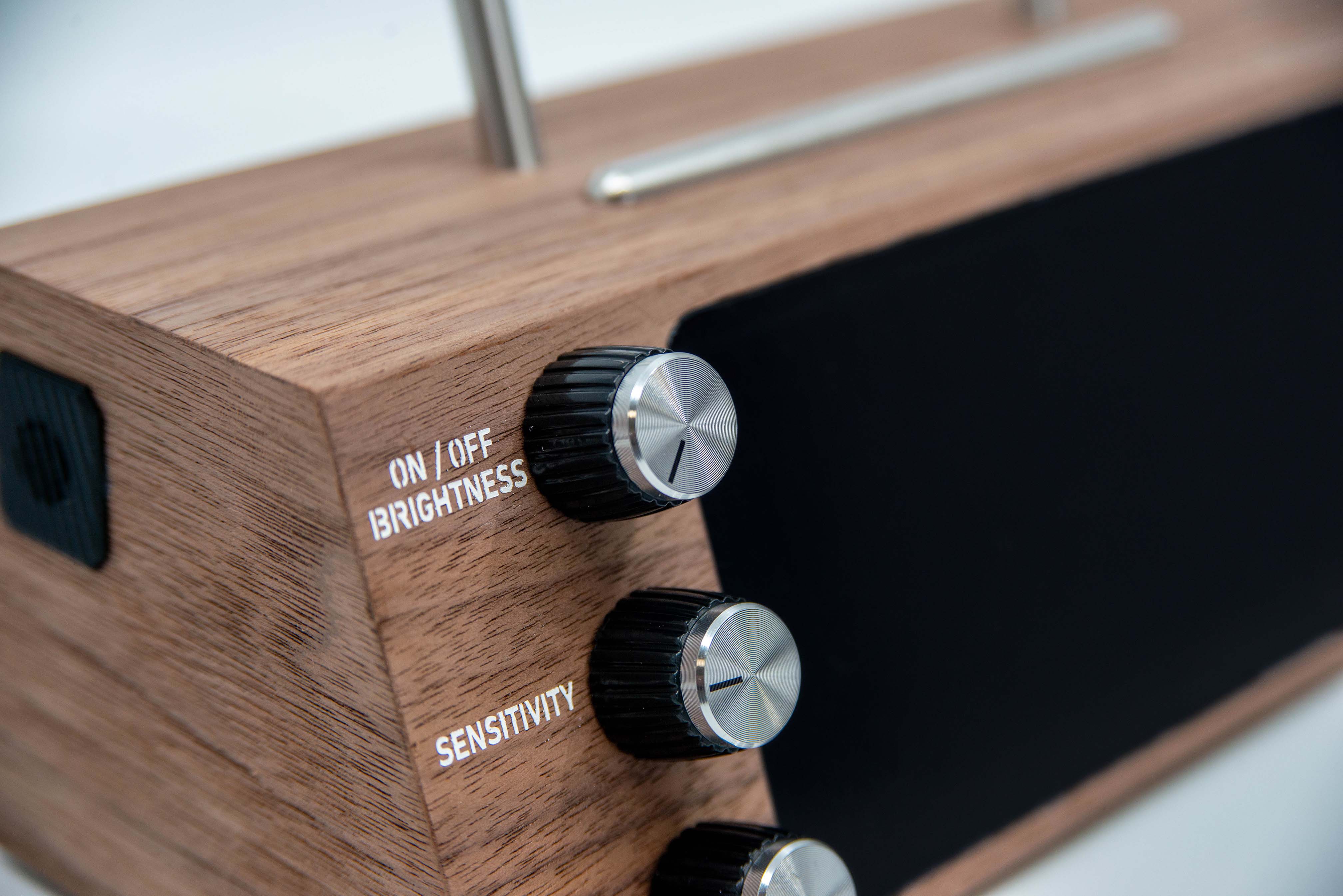 Petru Design Now Playing set 3 manopole nero argento per stand vinili