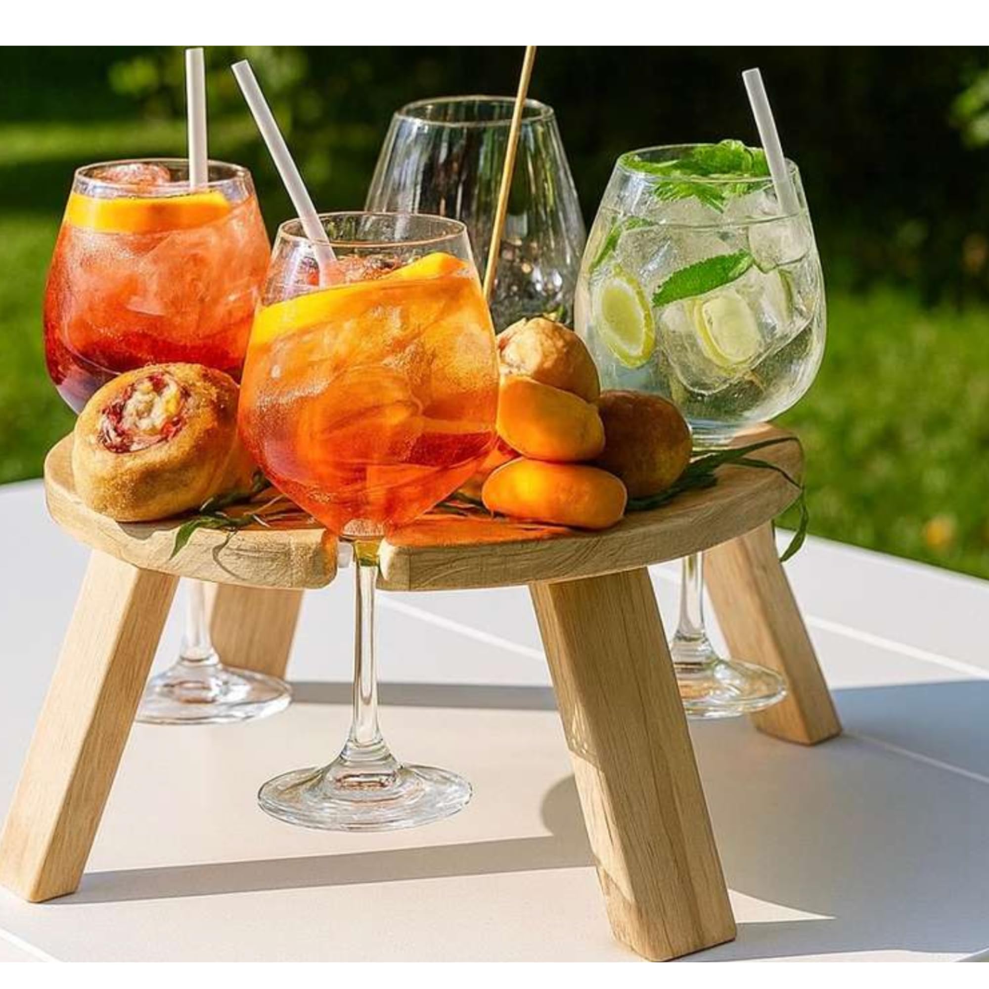 Inca tavolino vassoio aperitivo legno faggio 30x16 cm