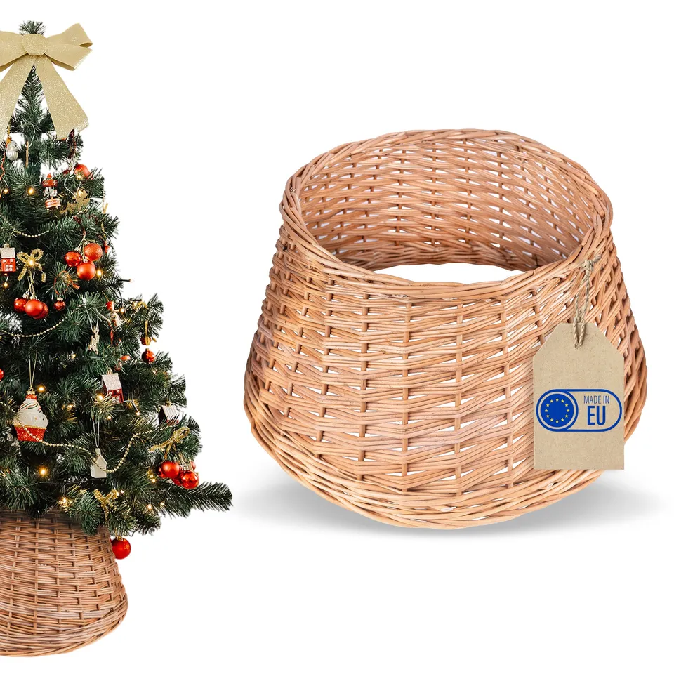 Creative Home Collare Albero Natale Vimini Naturale Ø 46x24 cm
