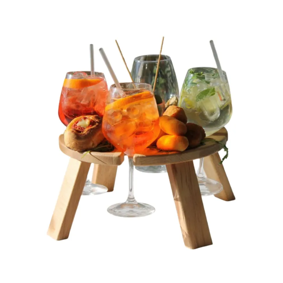 Inca tavolino vassoio aperitivo legno faggio 30x16 cm
