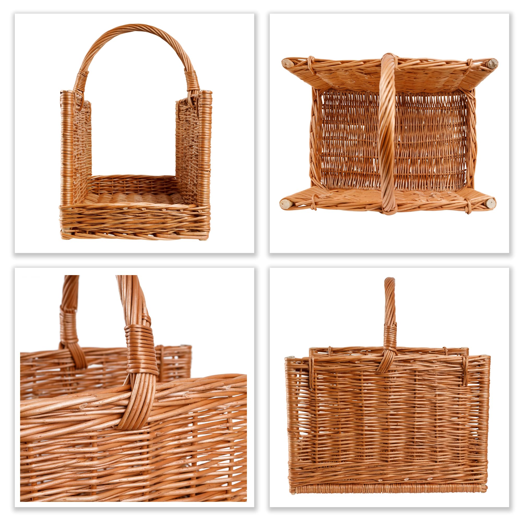 Creative Home Cesto Portalegna Vimini 45x30x47cm Salice