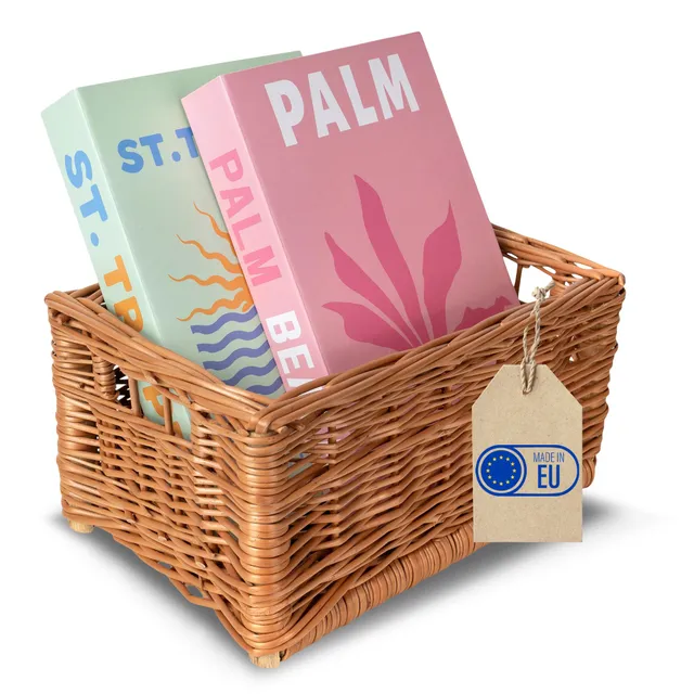 Creative Home Cesto Vimini Rettangolare 30x20x16 cm Marrone