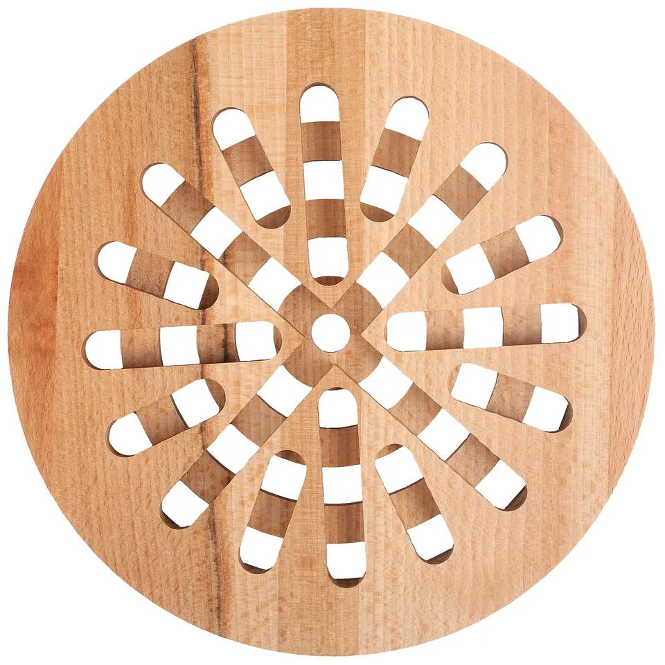 Creative Home Sottopentola Rotondo Legno Faggio 19,5 cm