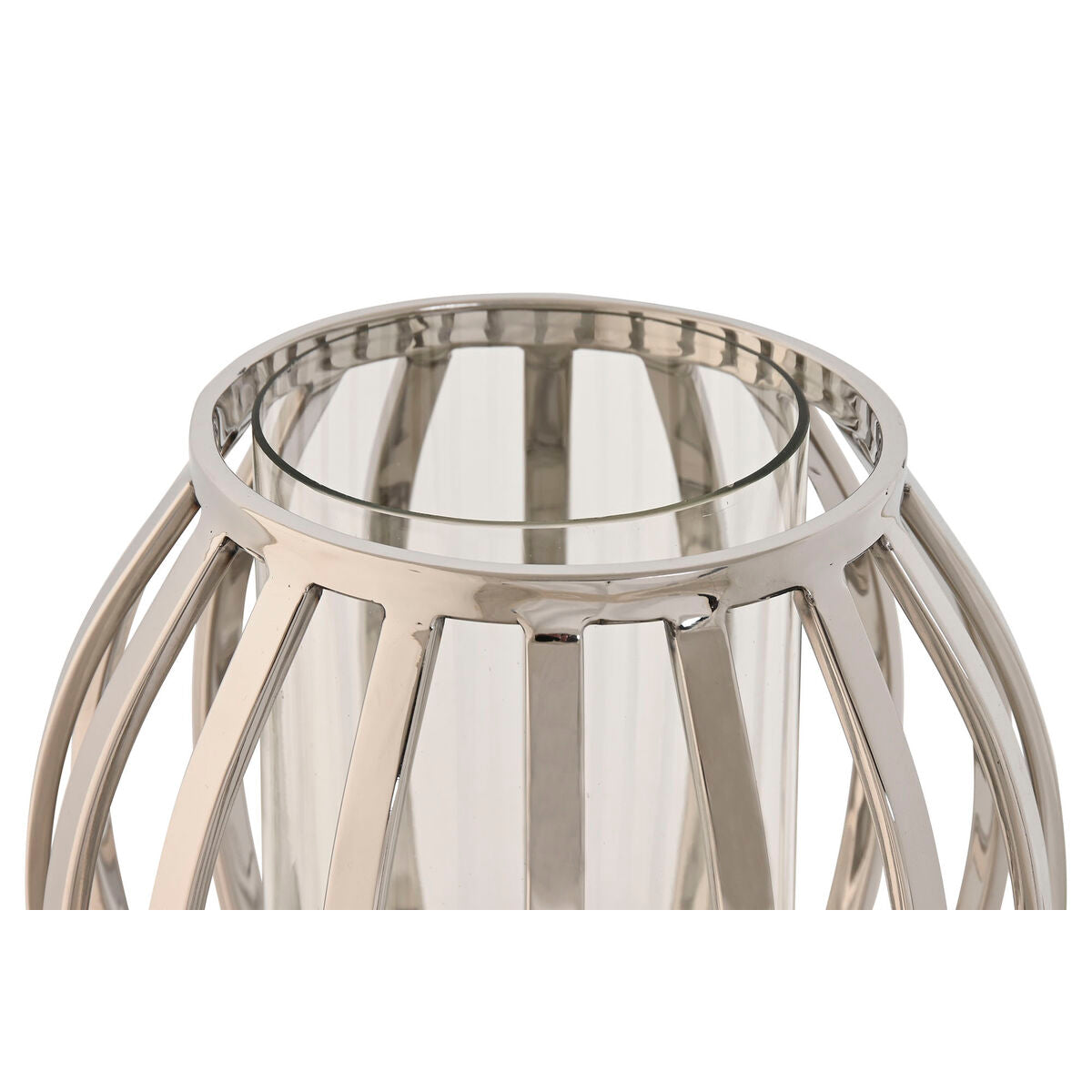 Home ESPRIT Portacandele Acciaio Vetro Argentato 19 cm