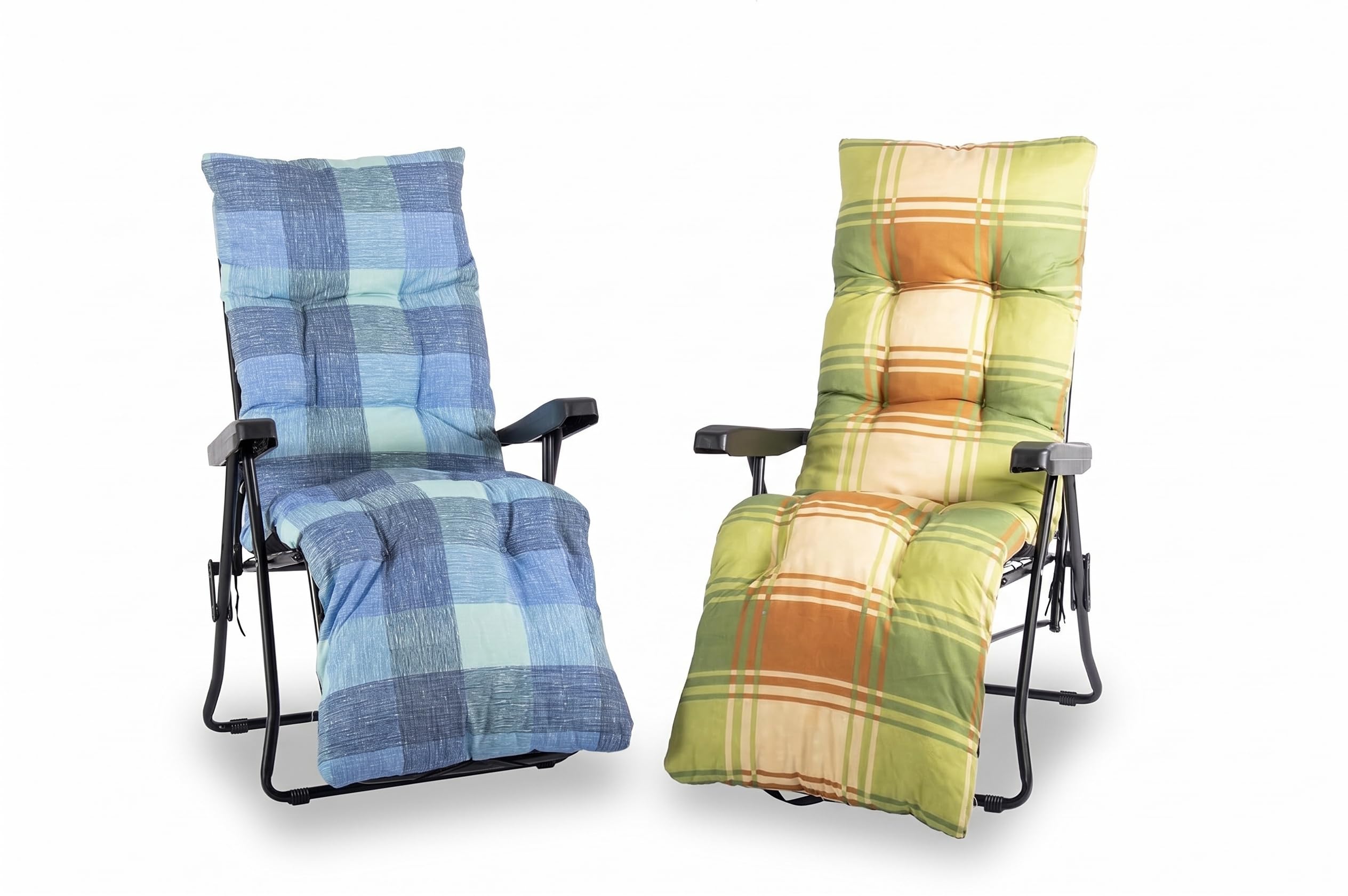 Inca 9010 sedia sdraio con poggiapiedi blu cuscino 8 cm