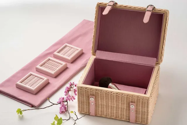 Mila Maurizi Marina Stella cestino portagioie foderato rosa