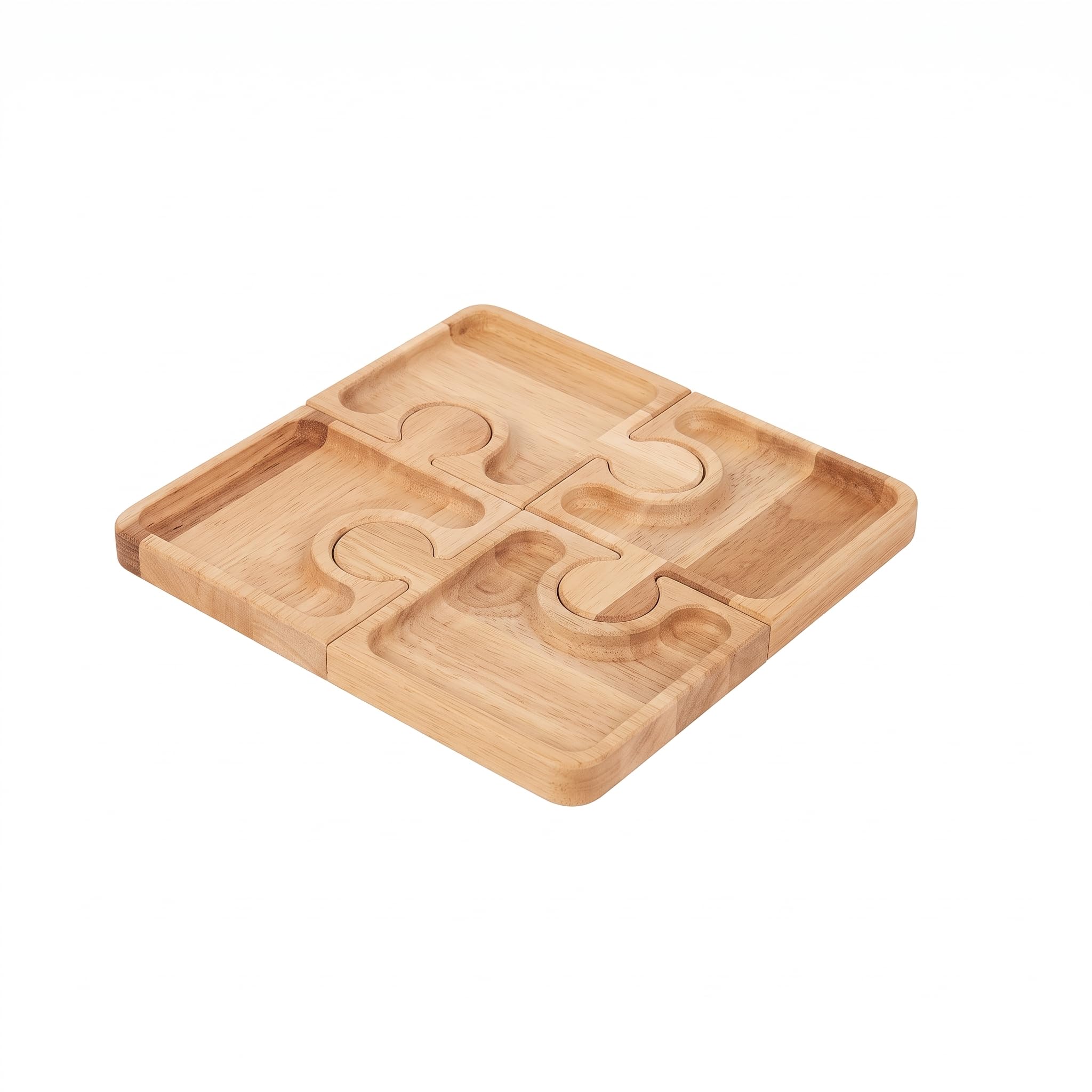 Inca vassoio aperitivo set 4 pezzi legno faggio portacalice