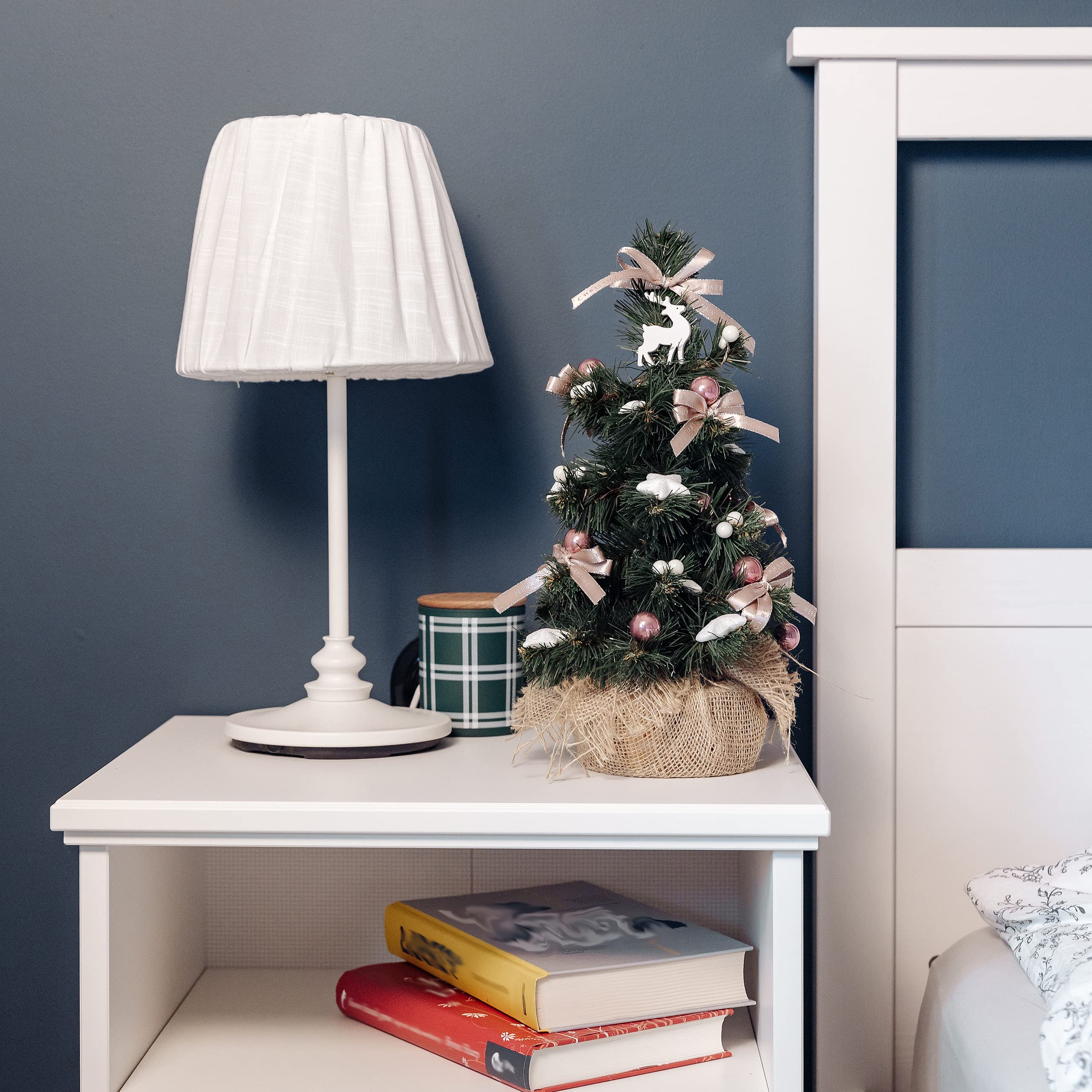 Creative Home Albero di Natale Artificiale 30 cm con Base Juta