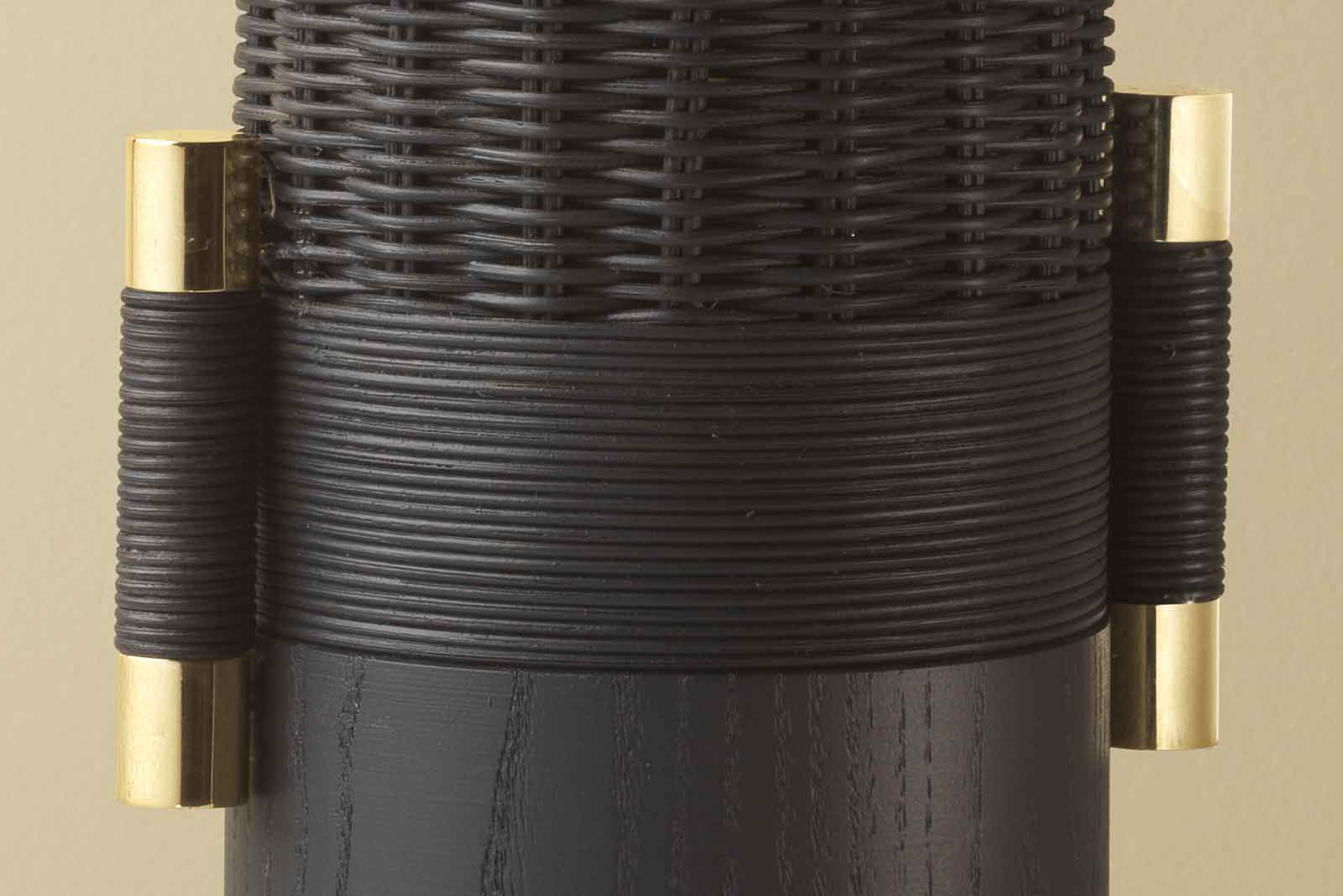 Mila Maurizi Tropezienne vaso antracite ottone legno
