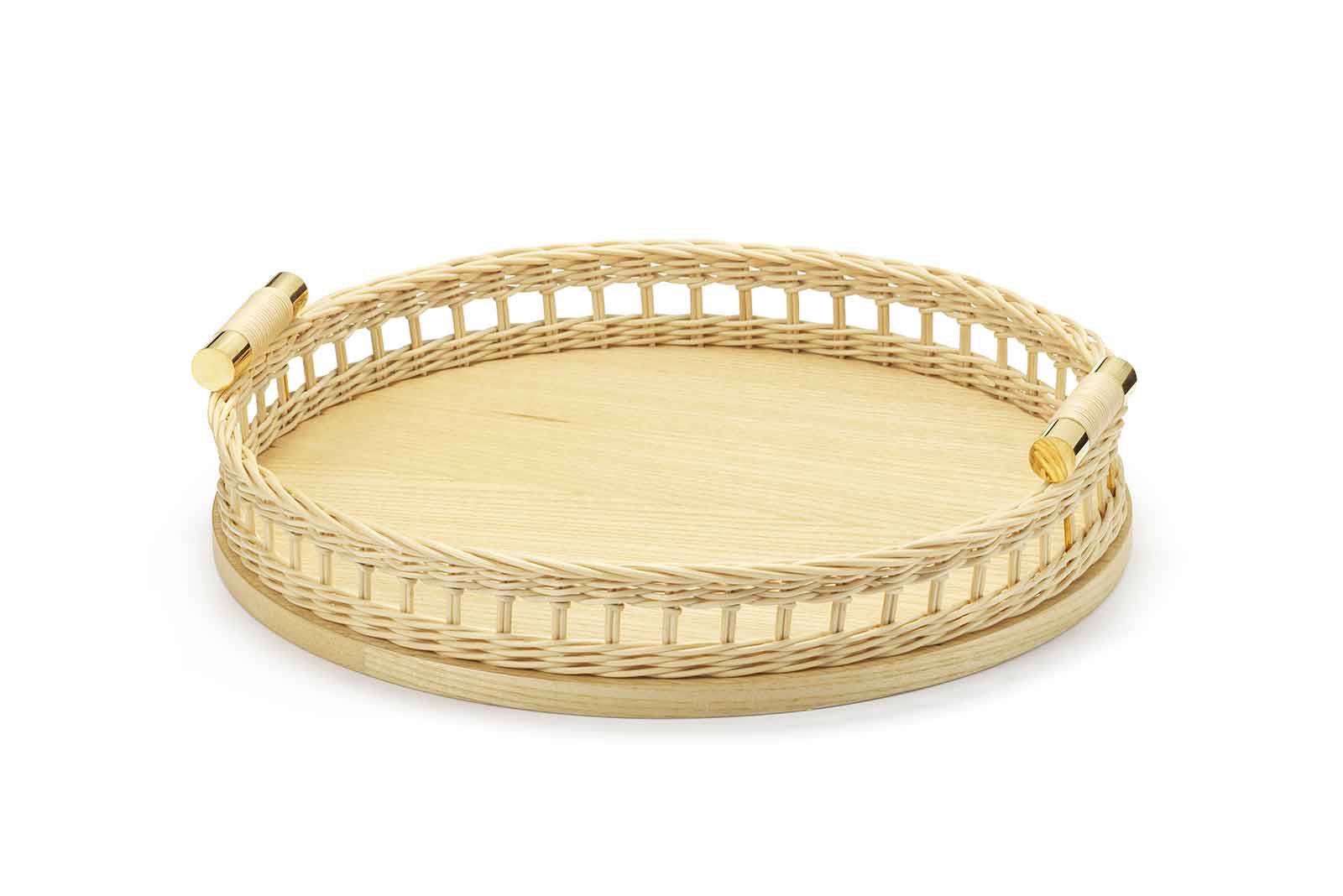 Mila Maurizi Savoir-faire Suzette 01 vassoio legno ottone