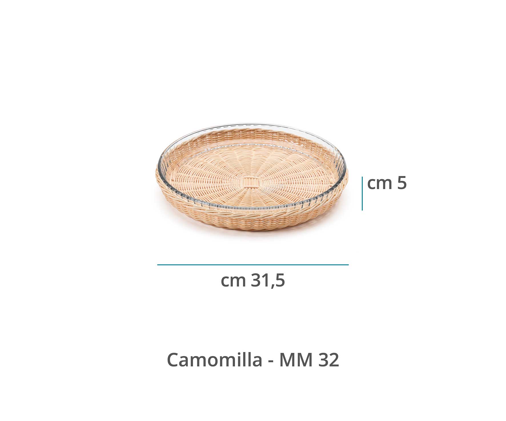 Mila Maurizi Mise en Place Camomilla L cesto midollino con pyrex