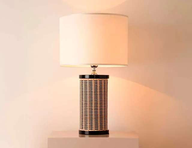 Mila Maurizi Alba lampada tavolo rattan naturale