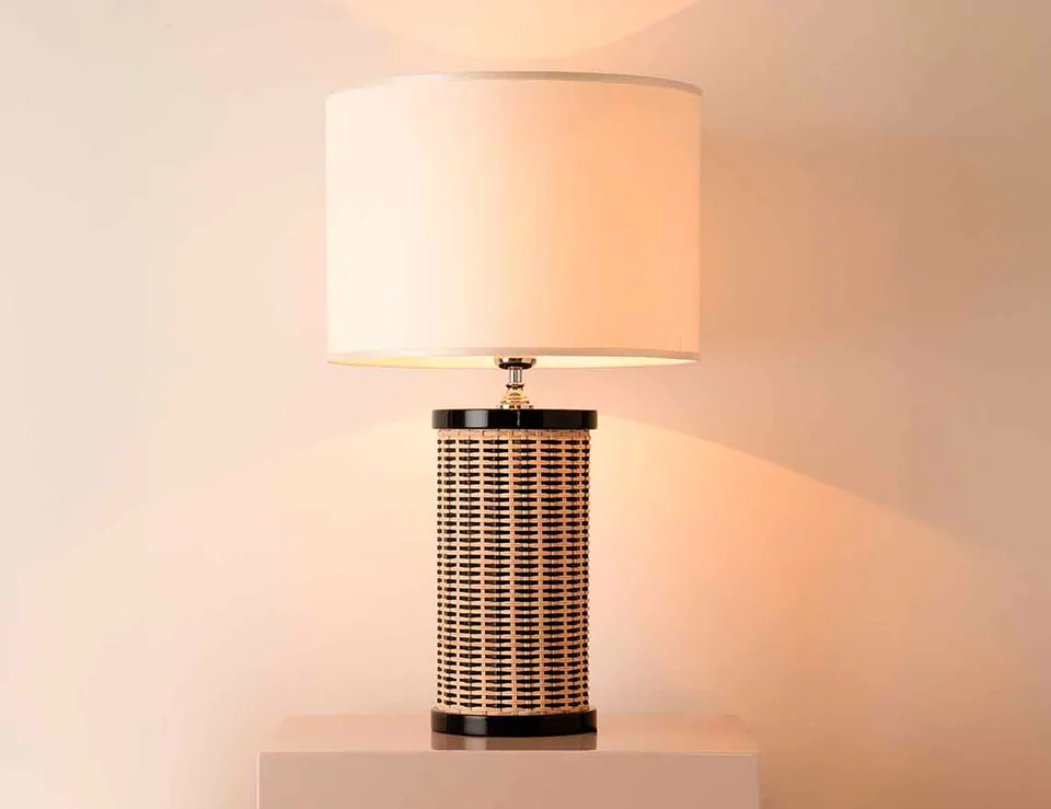Mila Maurizi Alba lampada tavolo rattan naturale