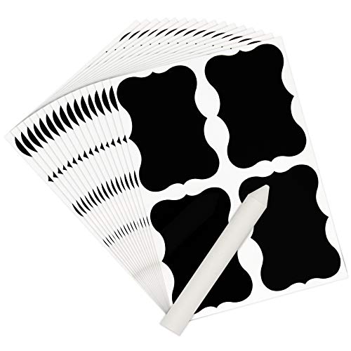 Creative Home Set 160 Etichette Adesive Lavagna 50x35 mm + Gesso