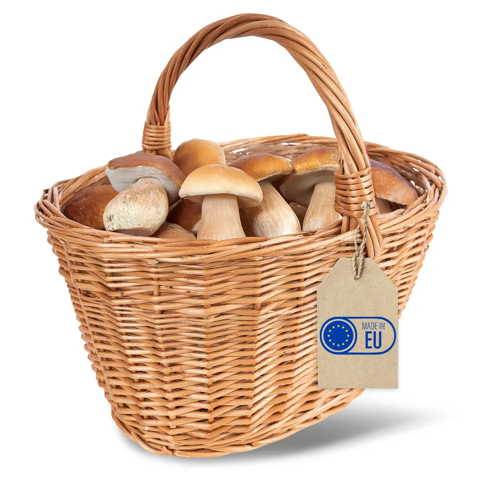 Creative Home Cesto Vimini Chiaro 32x24x29 cm con Manico