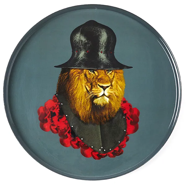 Gangzaï Curiosito Lion Quichotte GD537 vassoio rotondo