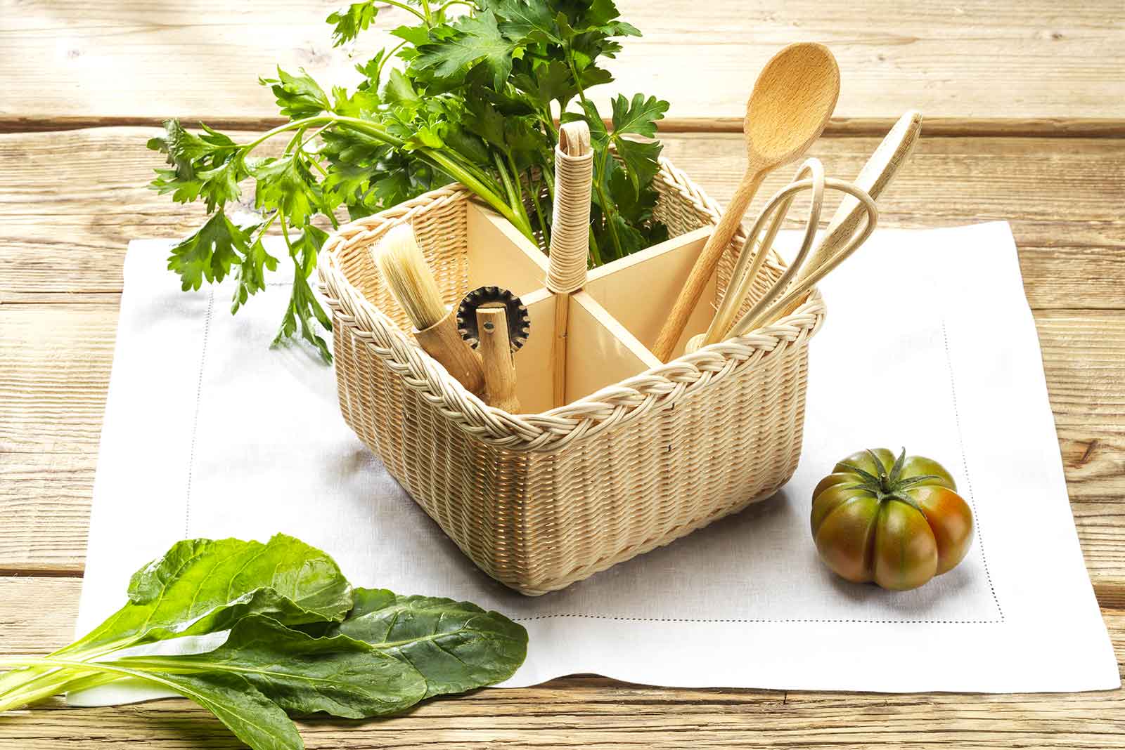 Mila Maurizi Mise en Place Margherita portaposate midollino
