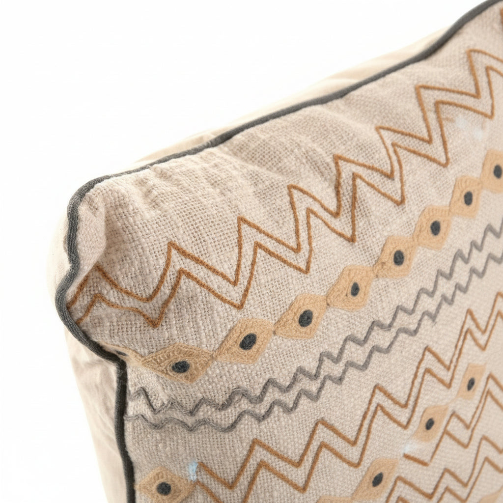 Home ESPRIT Ikat Cuscino Beige 45x45 cm Ricamato