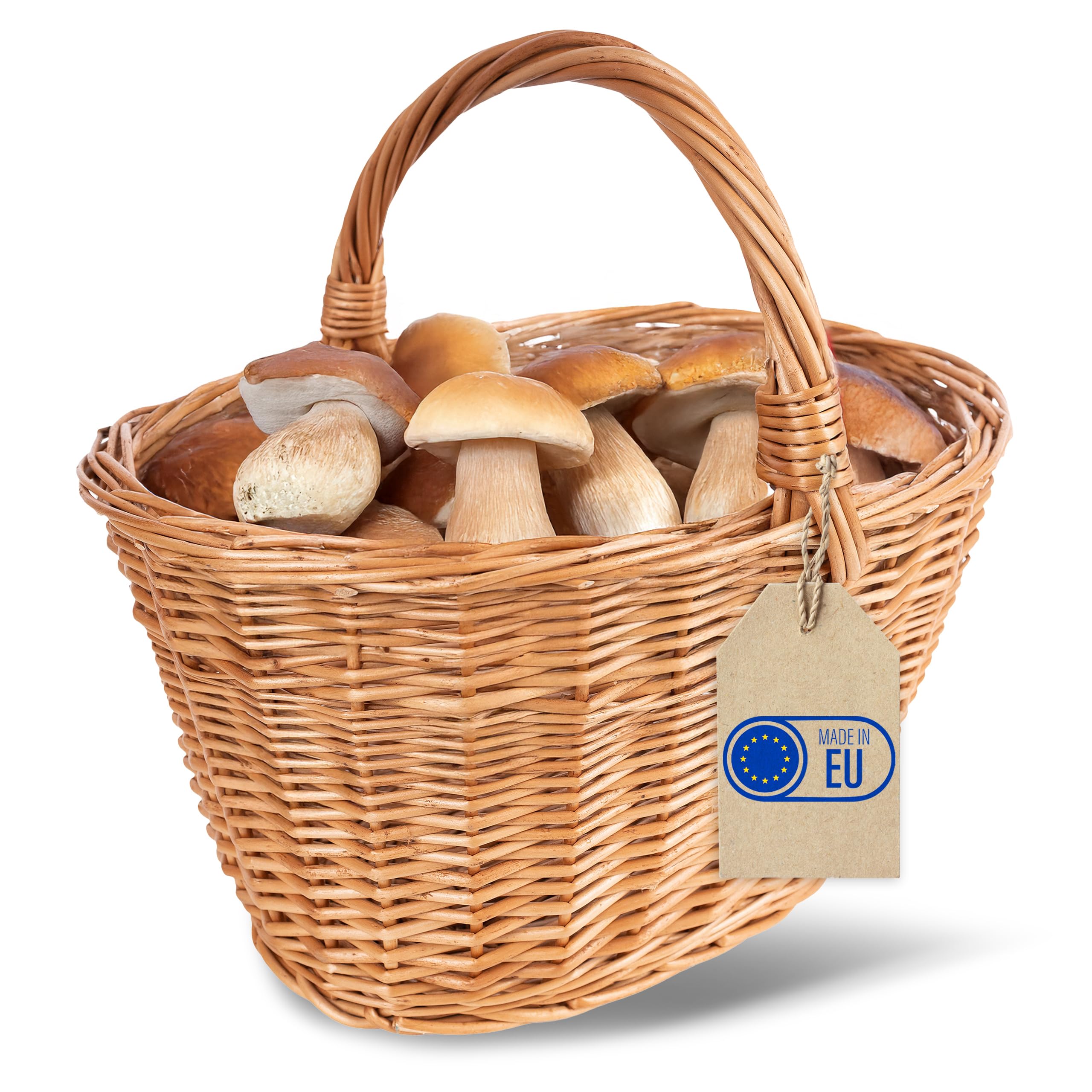 Creative Home Cesto Vimini Chiaro 32x24x29 cm con Manico