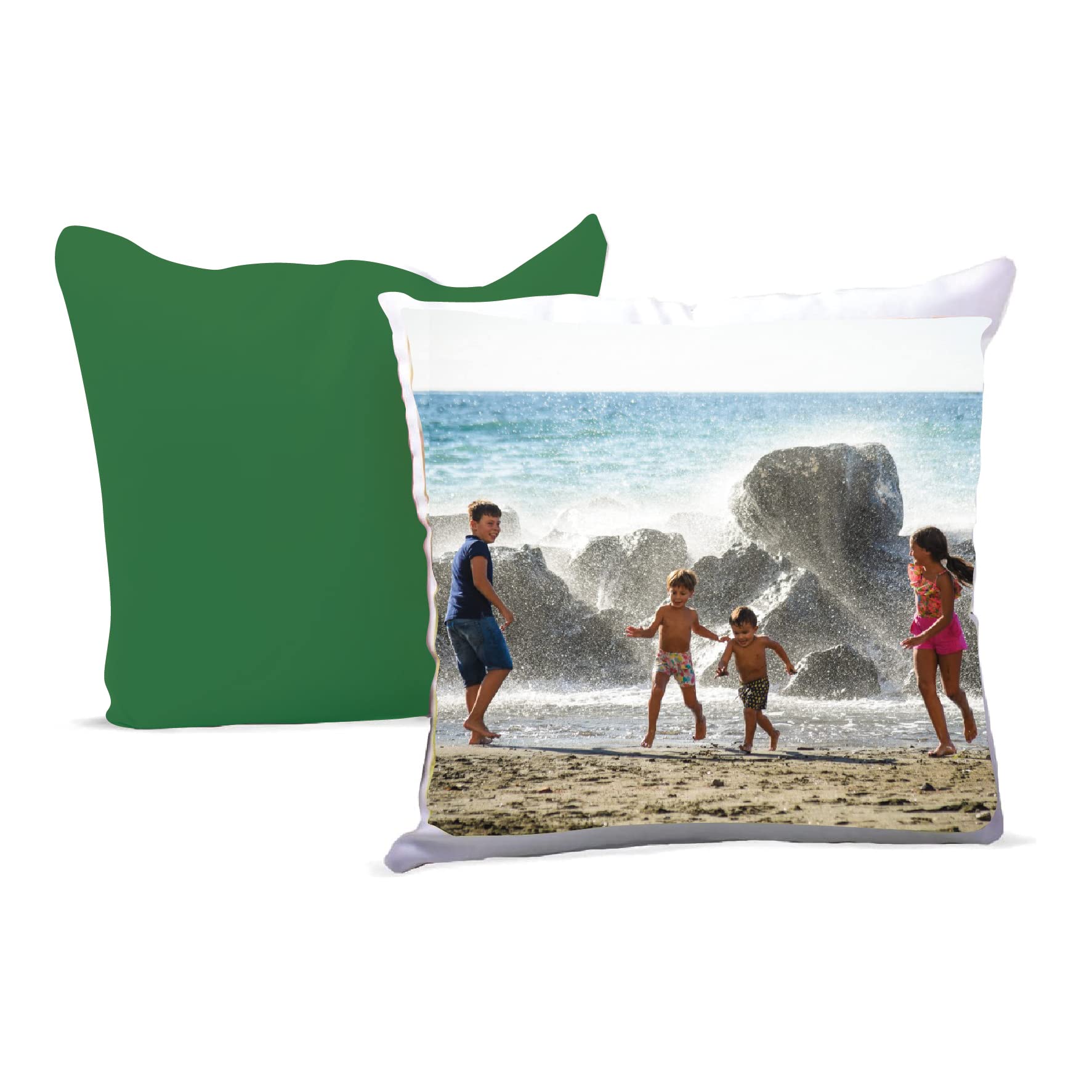 Inca cuscino personalizzato con foto 40x40 verde scuro