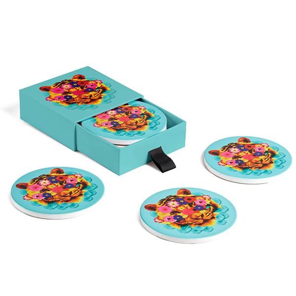 Gangzaï Curiosito Masktiger GD487 sottobicchieri 4 pezzi tigre