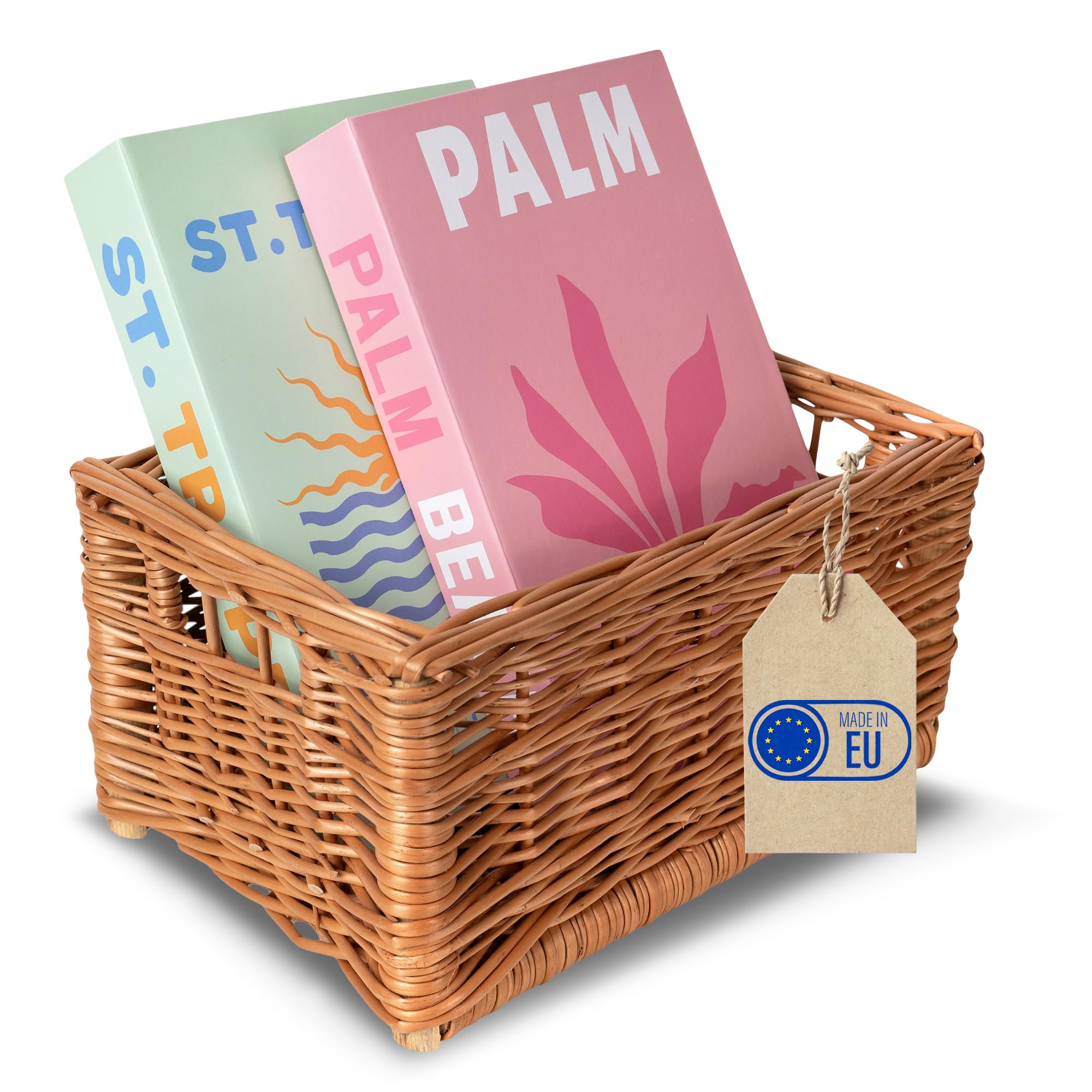Creative Home Cesto Vimini Rettangolare 30x20x16 cm Marrone