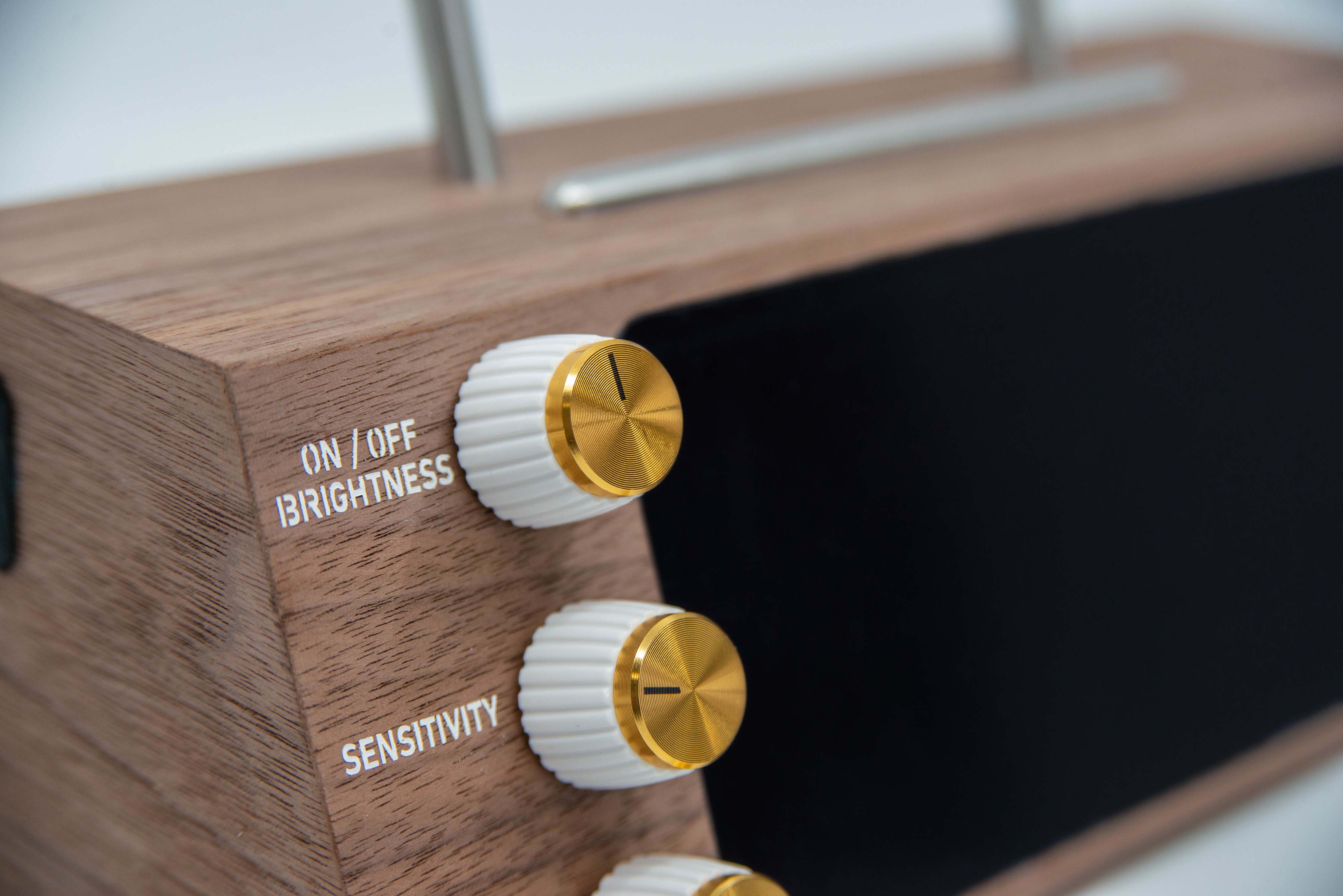 Petru Design Manopole Bianco-Oro per Stand Now Playing Set 3 Pezzi