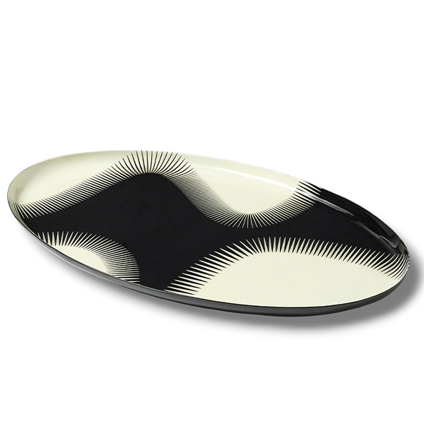 Gangzaï Geometrica Wave GD668 vassoio ovale