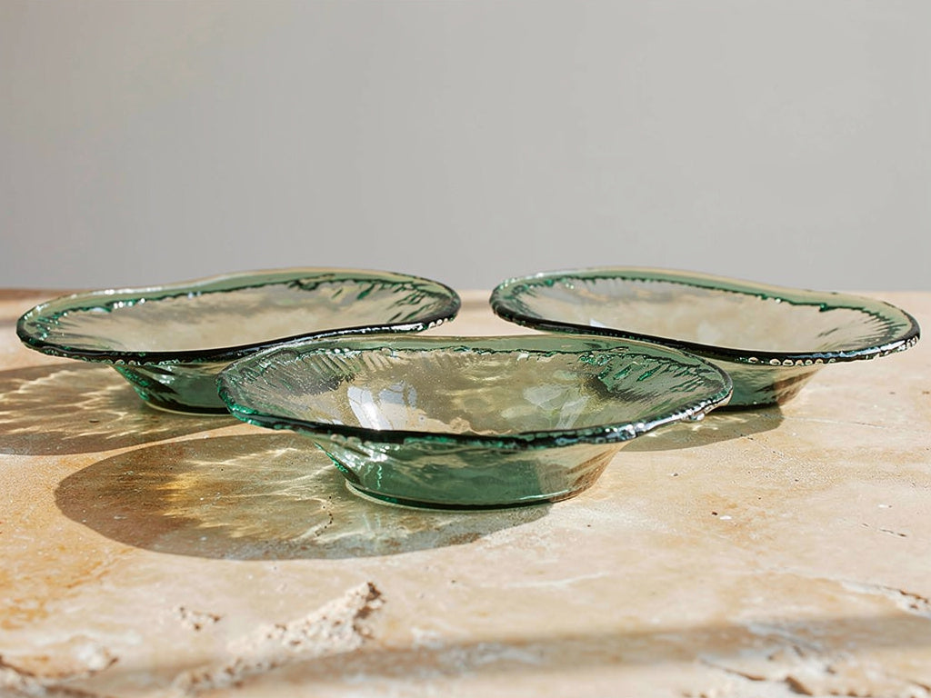 Gift Decor Set 4 Centrotavola Vetro Trasparente 42 cm