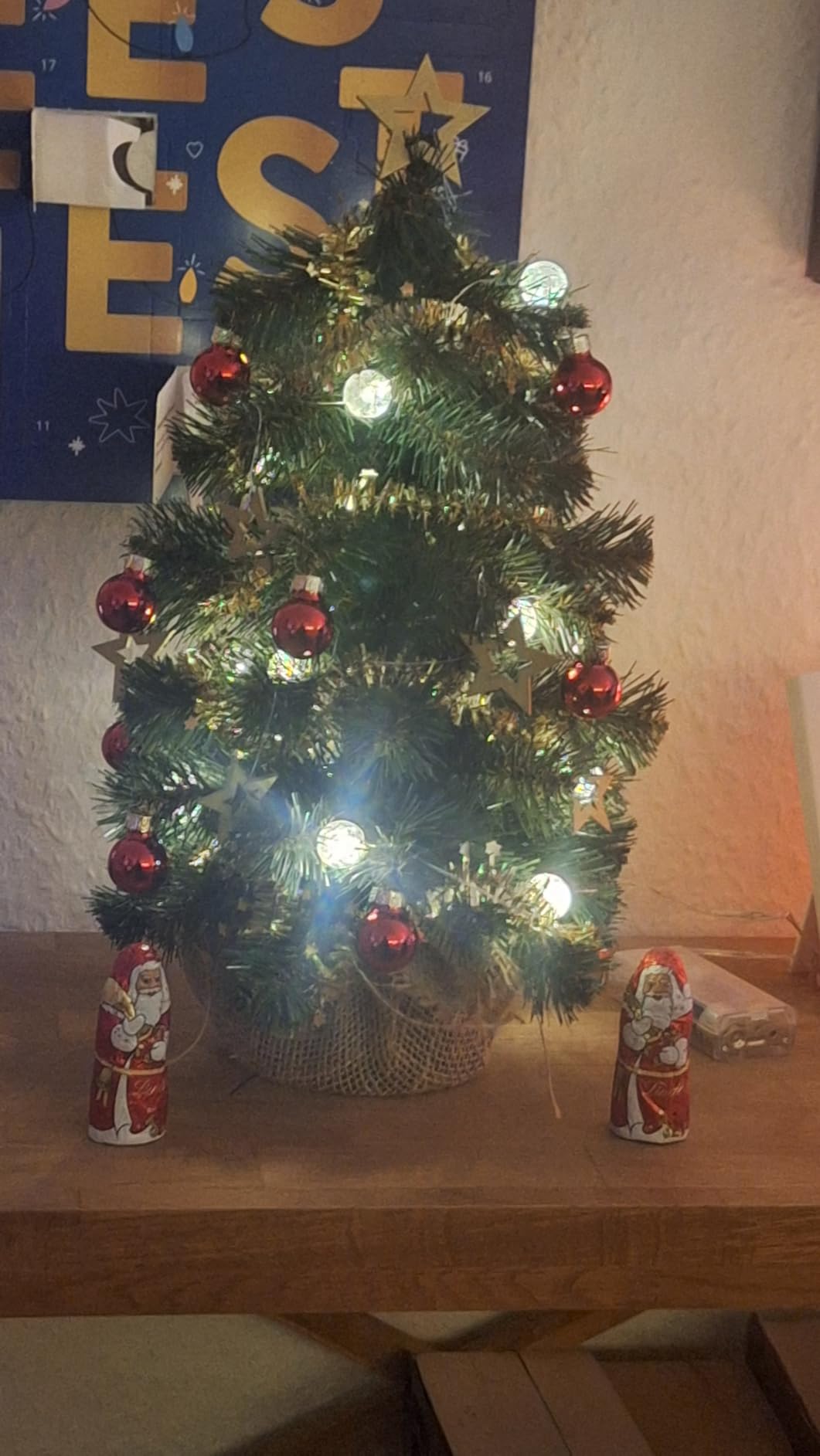 Creative Home Albero di Natale Artificiale 30 cm con Base Juta