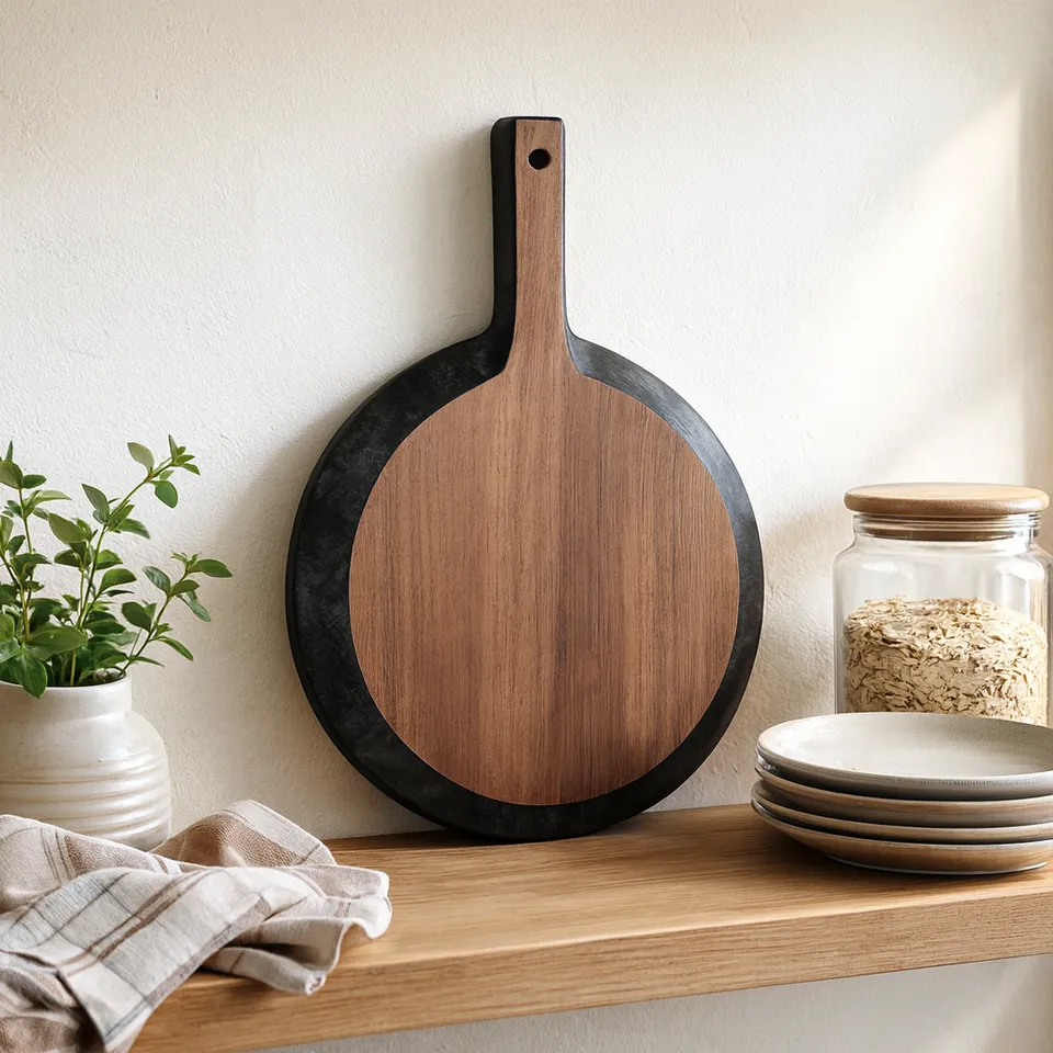 Home ESPRIT tagliere acacia scuro 38x28 cm
