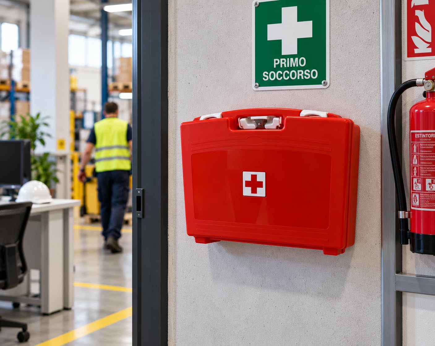 Inca Cassetta Primo Soccorso Aziendale Allegato 1 con Staffa