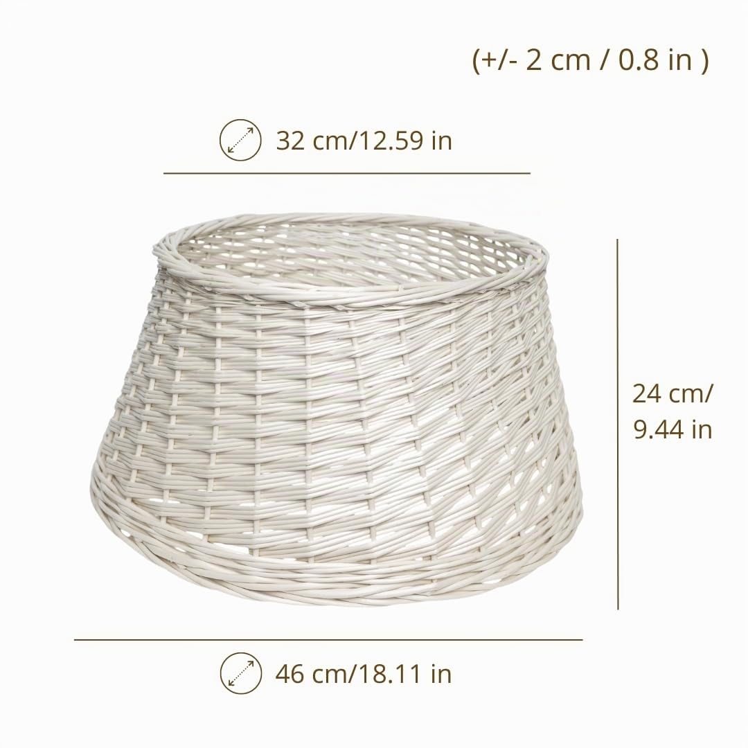 Creative Home Collare Albero Natale Vimini Bianco Ø 46x24 cm