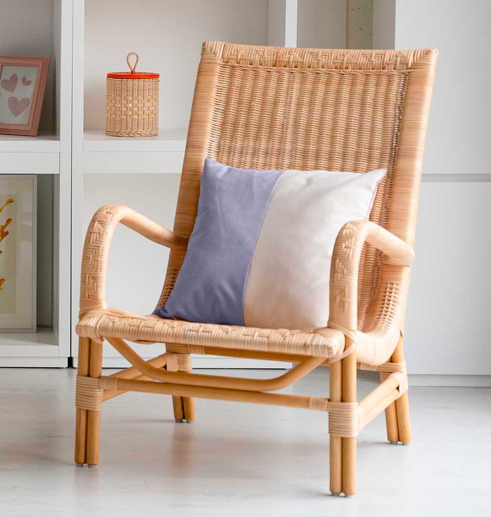 Mila Maurizi Maison Grace poltrona midollino con cuscino