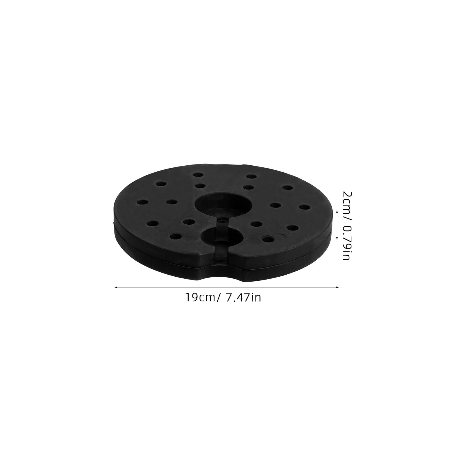 MUCKLILY Base Lampada da Tavolo Ferro Nera Rotonda 19 cm