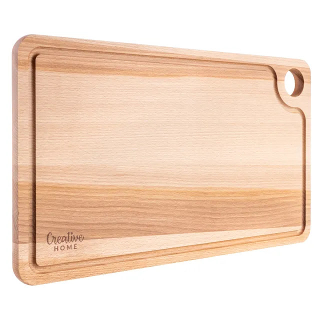 Creative Home Tagliere Faggio con Scanalatura Reversibile