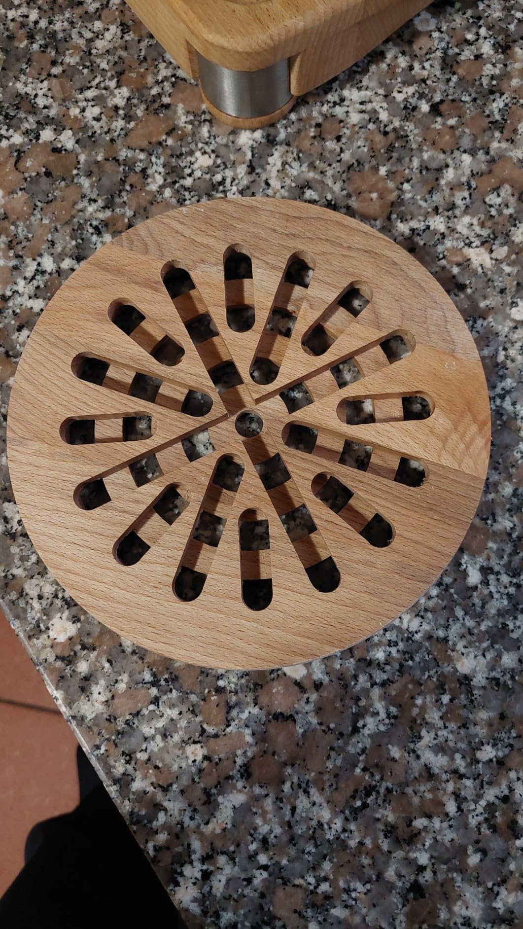 Creative Home Sottopentola Rotondo Legno Faggio 19,5 cm