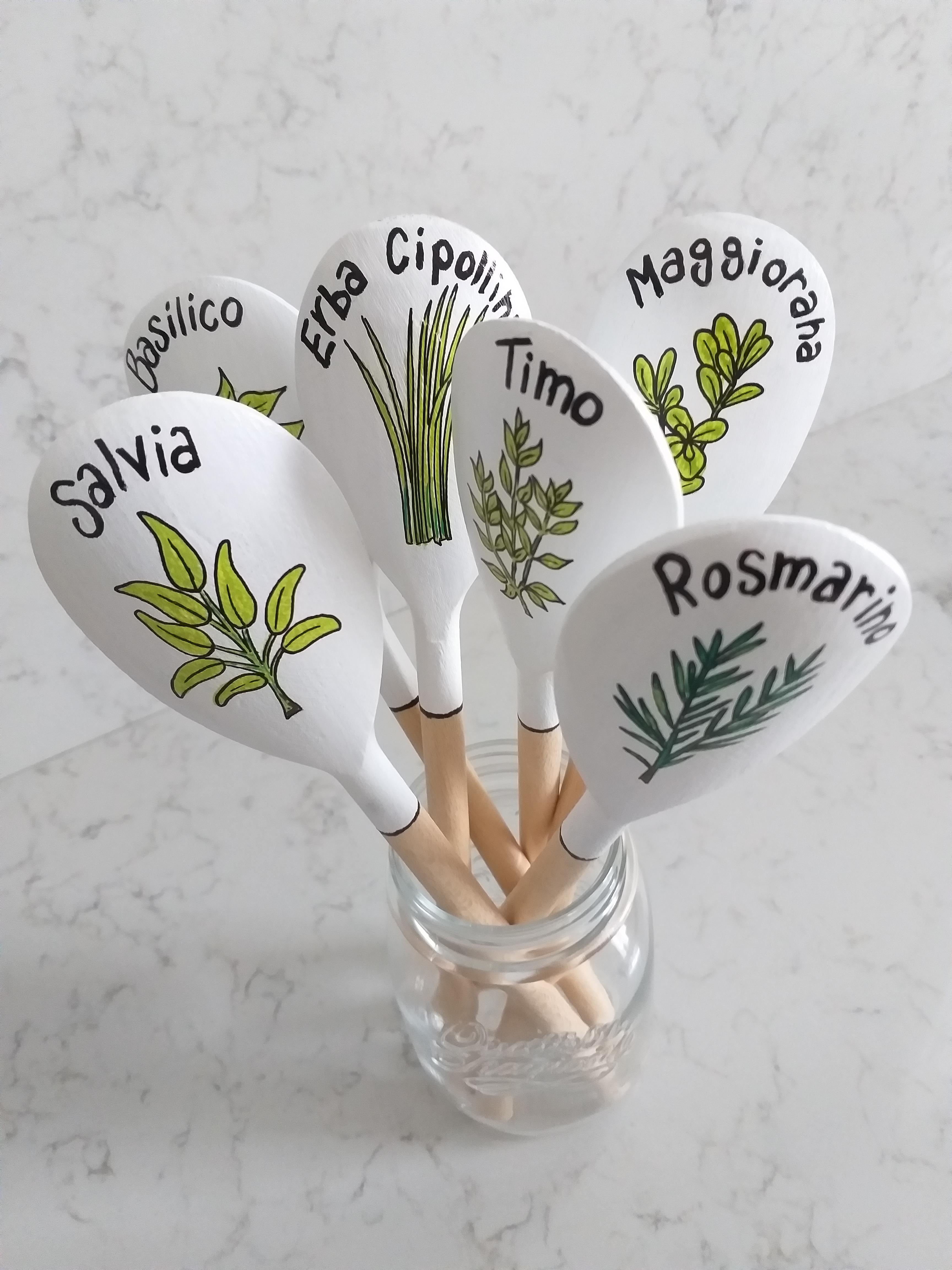 Creative Home Set 10 Cucchiai Legno di Faggio 30 cm