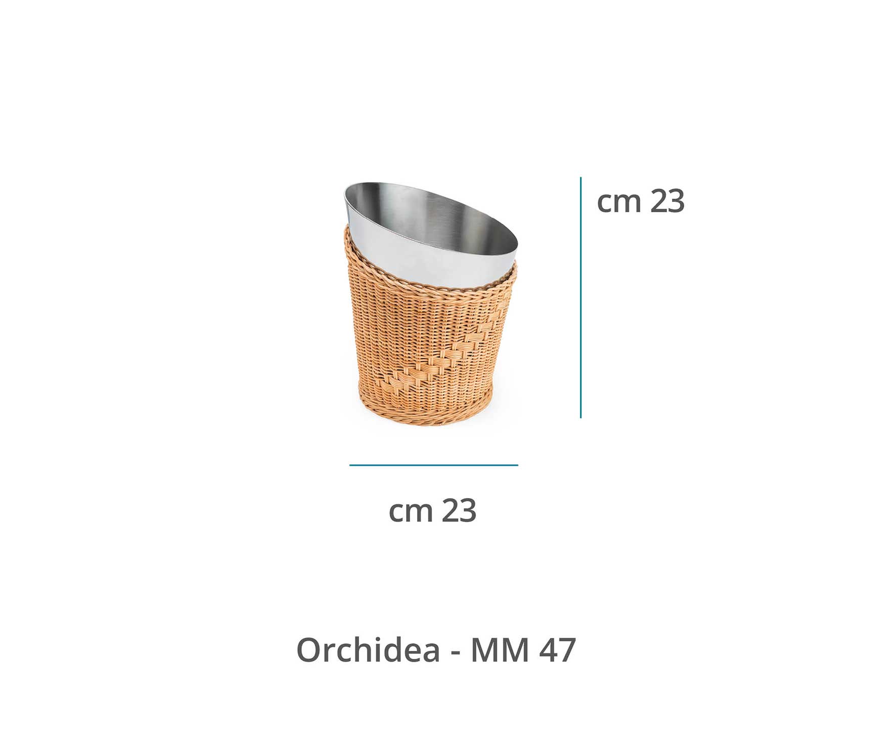 Mila Maurizi Mise en Place Orchidea secchiello champagne acciaio