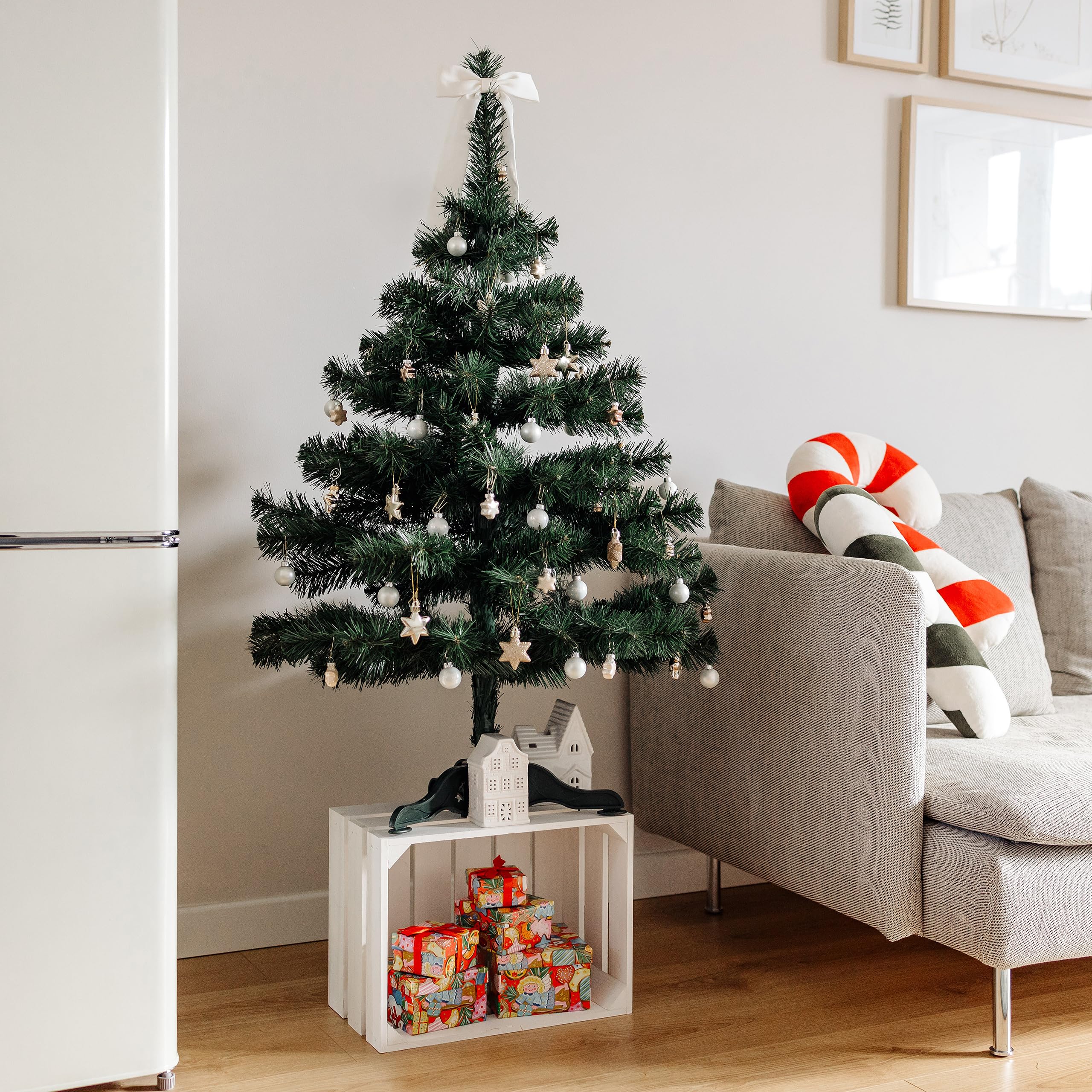 Creative Home Albero di Natale 120cm Verde Folto da Terra