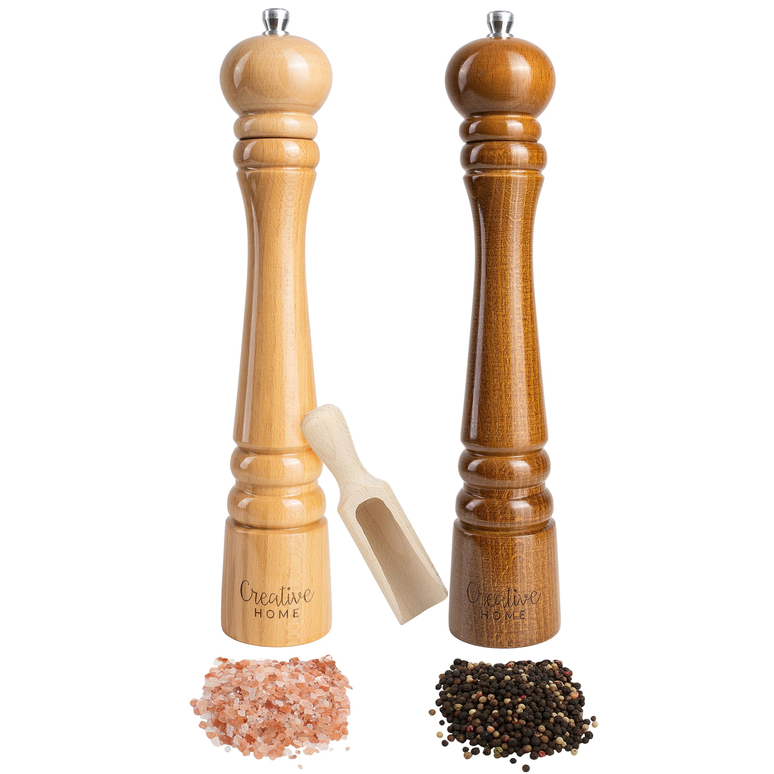 Creative Home set 2 macinini 31,5 cm faggio manuale