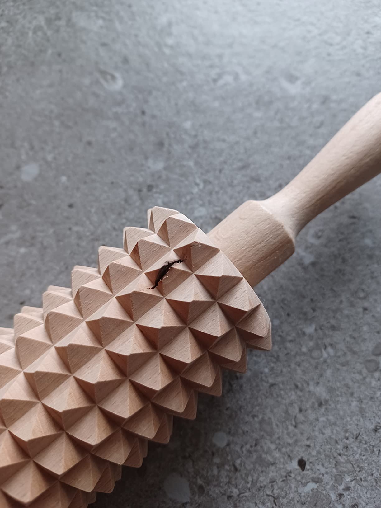 Creative Home Rullo Massaggio Legno Faggio con Manici Corpo