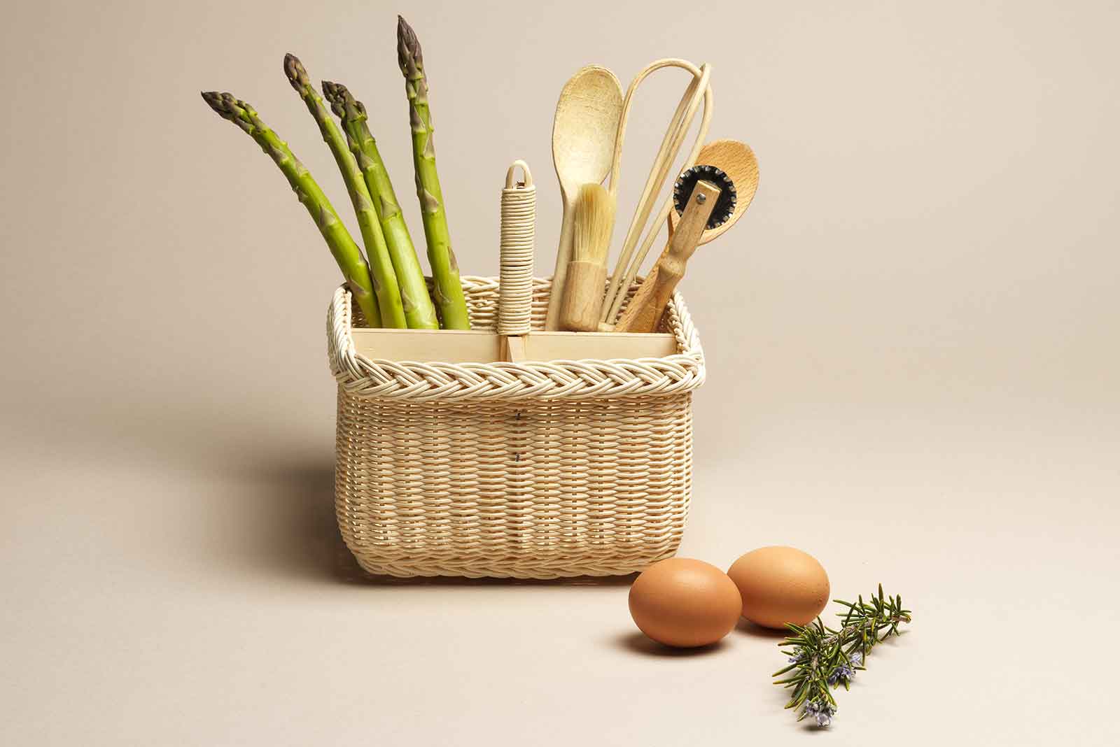 Mila Maurizi Mise en Place Margherita portaposate midollino