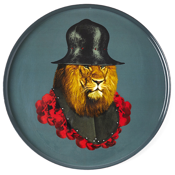 Gangzaï Curiosito Lion Quichotte GD537 vassoio rotondo